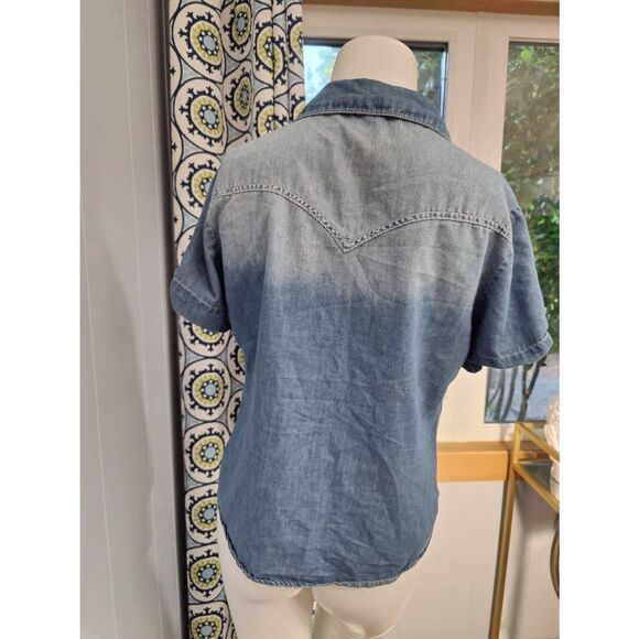 Forever 21 Premium Denim Snap Button Shirt - Picture 3 of 4